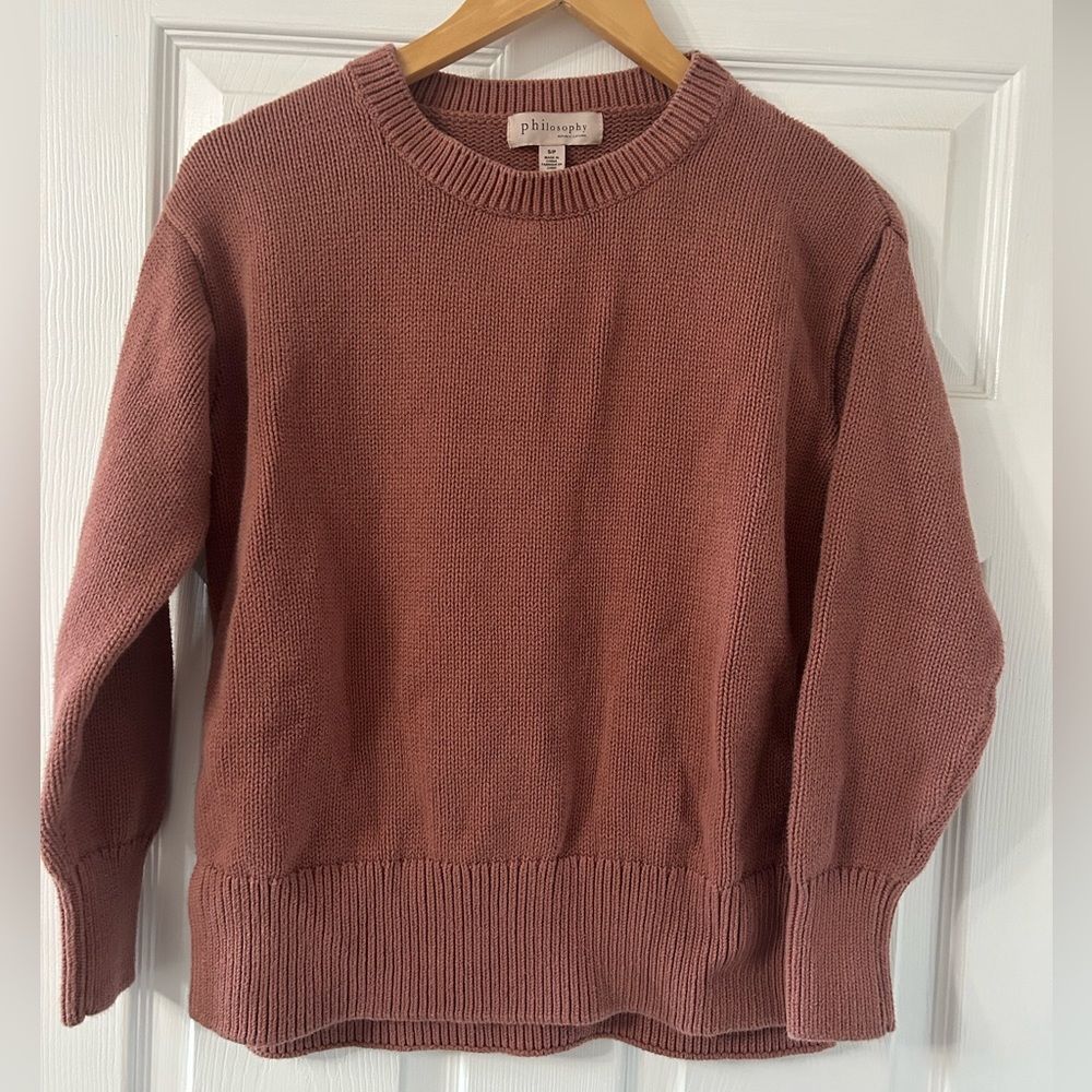 🎀2 for $15🎀 Philosophy Dusty Rose Knit Sweater
